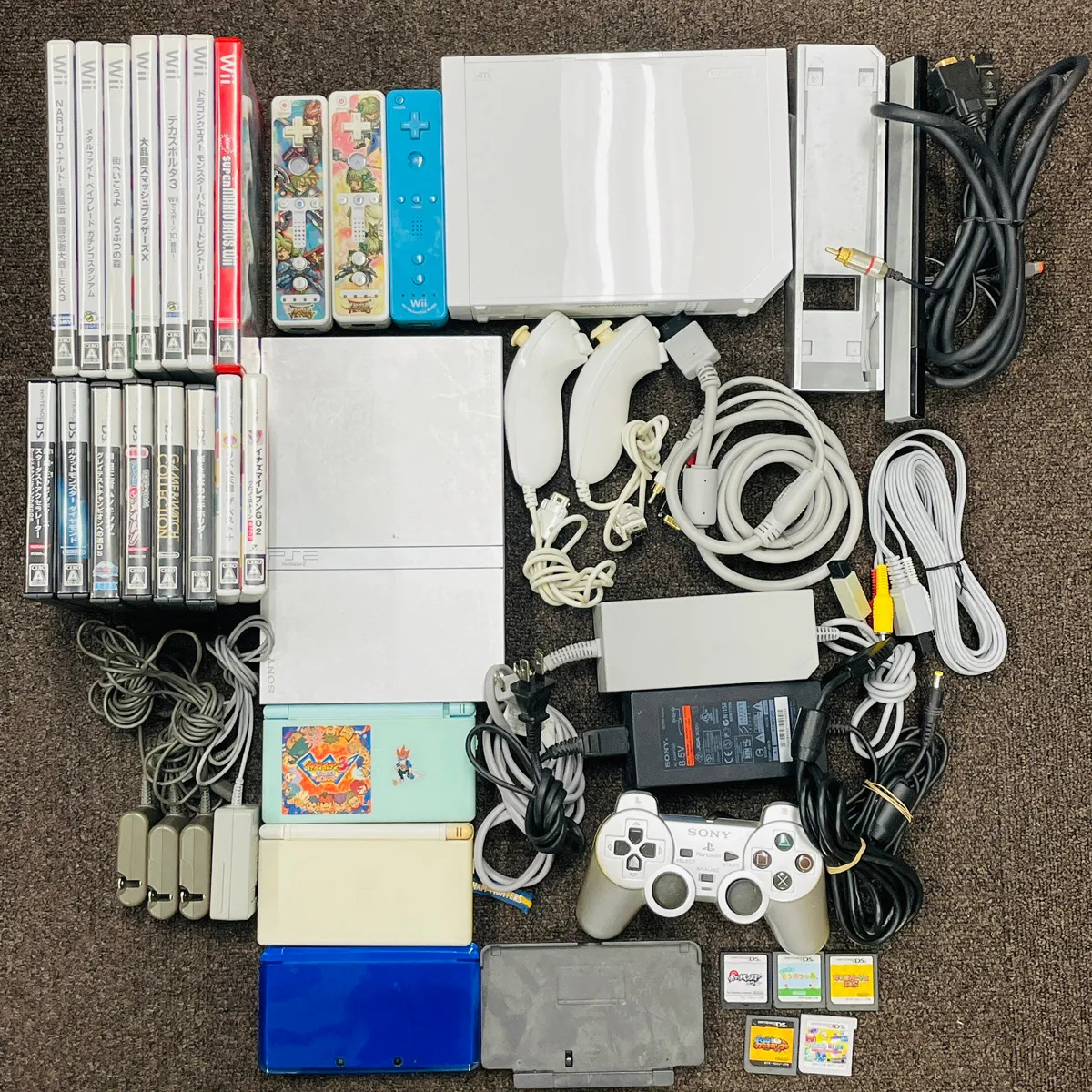 3Ds+Ds Lite+PS2+Wii+各コントローラー+ソフト