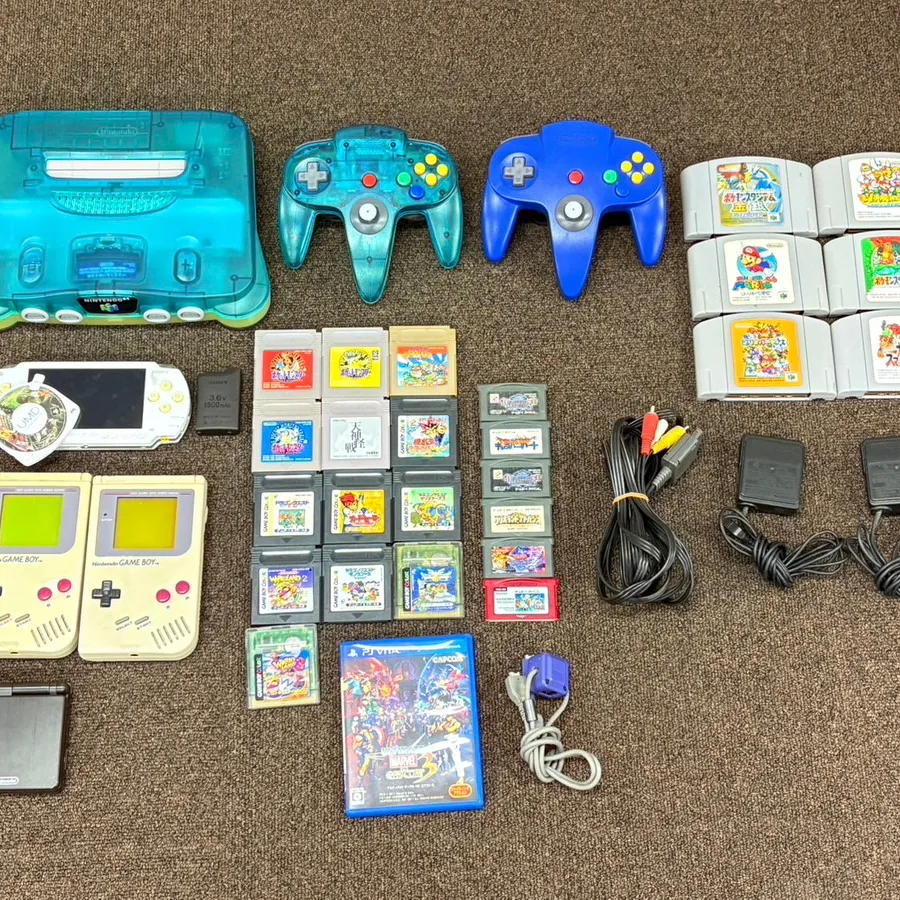 ゲームボーイ+64+PSP1000+ゲームボーイアドバンスSP+ソフト+コントローラー
